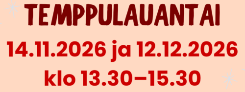Temppulauantai 14.11.2026 ja 12.12.2026